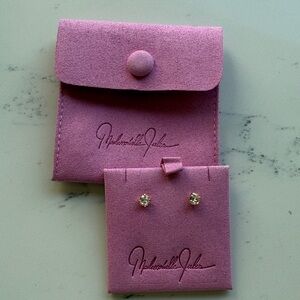 Mademoiselle Jules Solitaire Diamond Studs Earrings in Gold